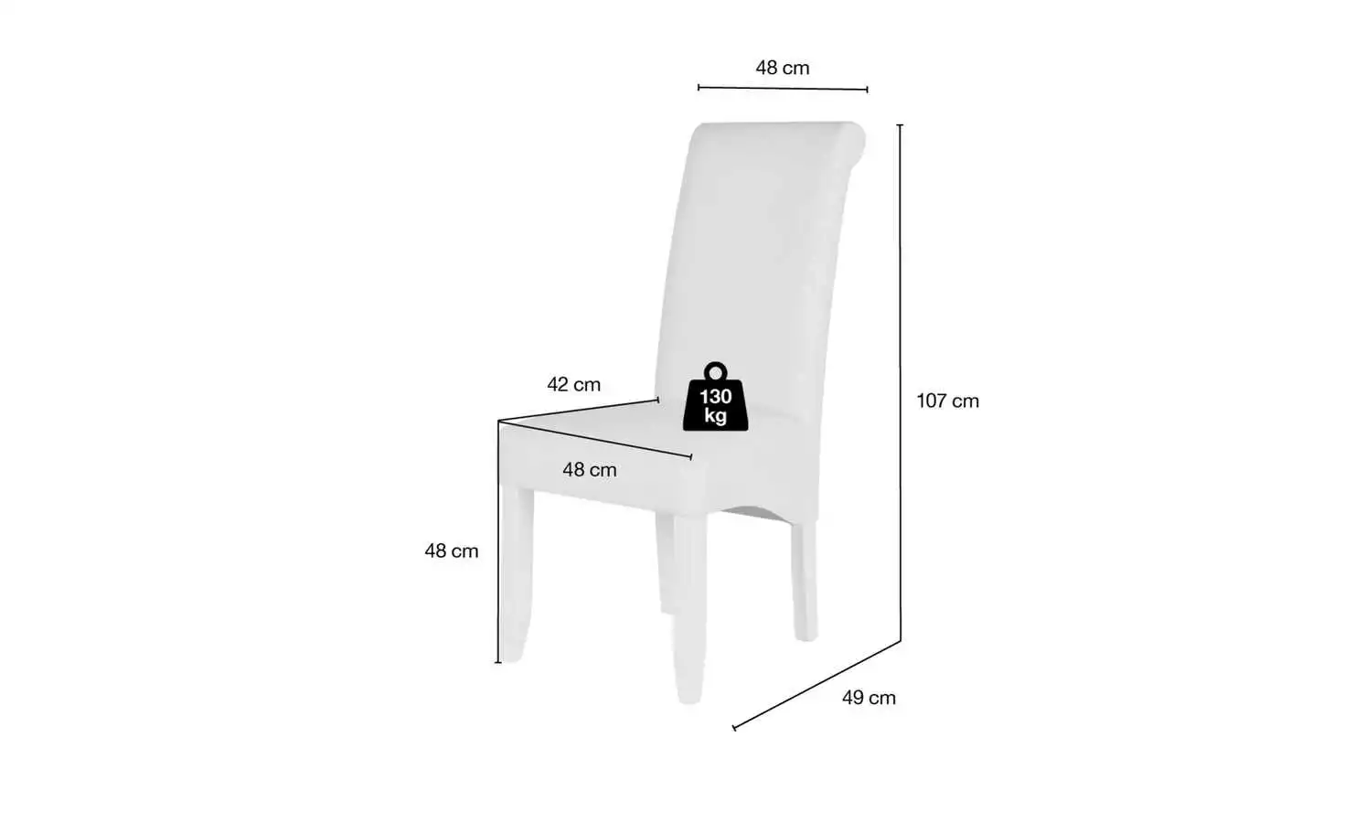 Polsterstuhl Gasparo | Dunkelbraun 7 Polsterstuhl Gasparo | Dunkelbraun – Bild 5