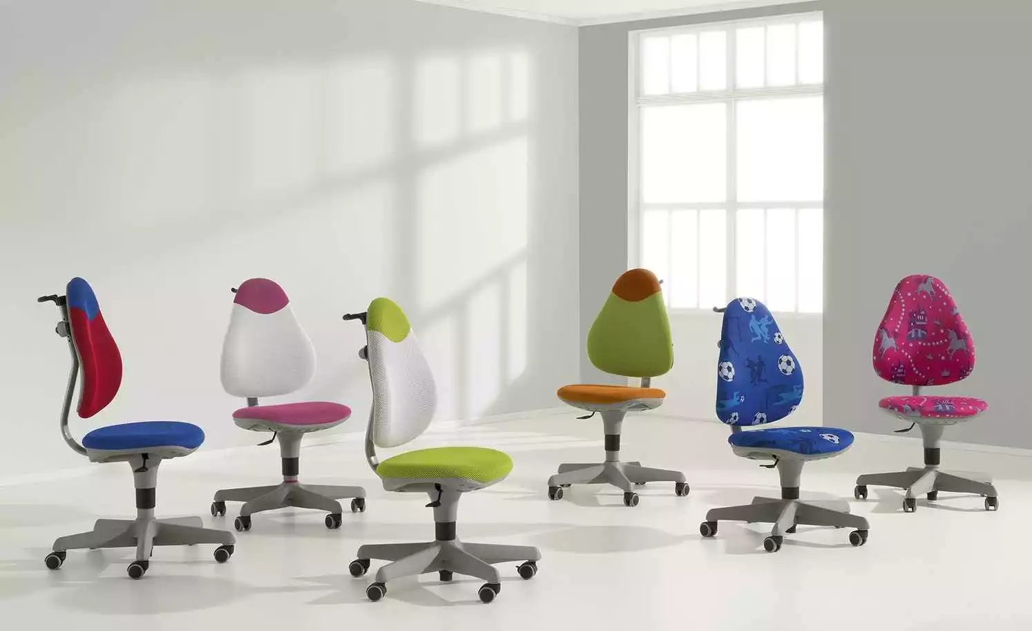 PAIDI Kinder-und Jugenddrehstuhl Pepe | 2-farbig (Rosa / Weiß) 3 PAIDI Kinder-und Jugenddrehstuhl Pepe | 2-farbig (Rosa / Weiß)