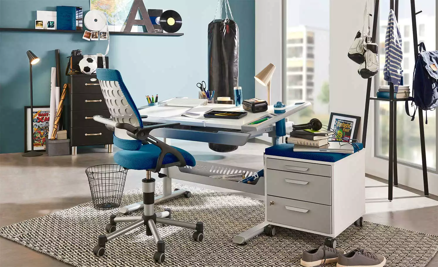 PAIDI Kinder- und Jugenddrehstuhl Tio | Azurblau 3 PAIDI Kinder- und Jugenddrehstuhl Tio | Azurblau