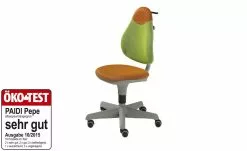 PAIDI Kinder-und Jugenddrehstuhl Pepe | 2-farbig (Orange / Grün)