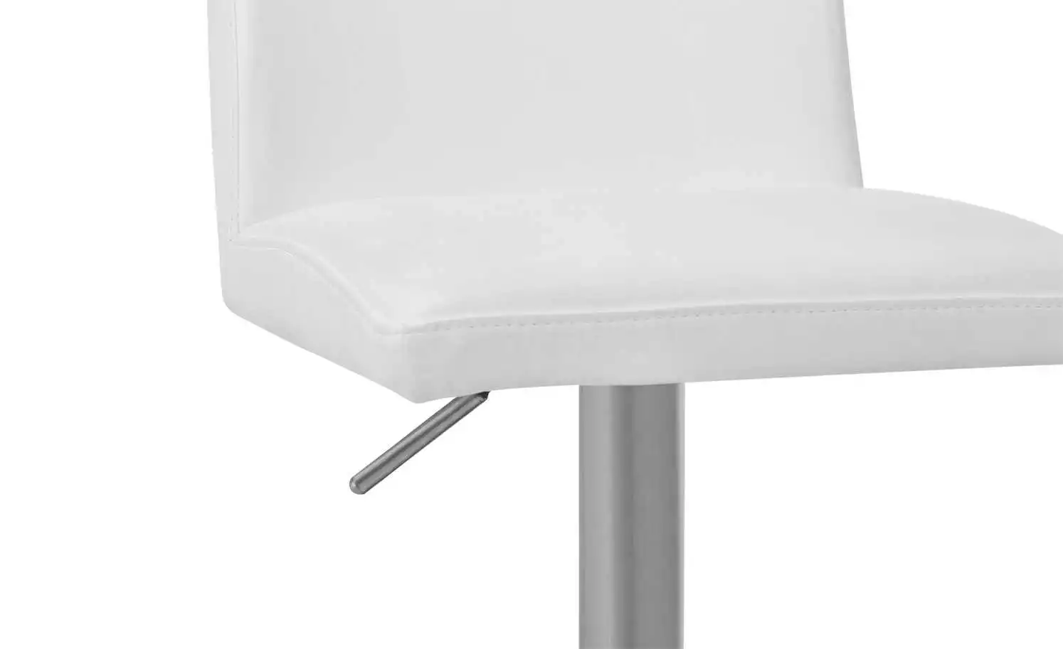 Barstuhl Elena | Weiß Rund nach außen gewölbter Sitz 6 Barstuhl Elena | Weiß Rund nach außen gewölbter Sitz – Bild 4