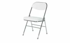 Klappstuhl Kunstleder Chrom Florian | weiß