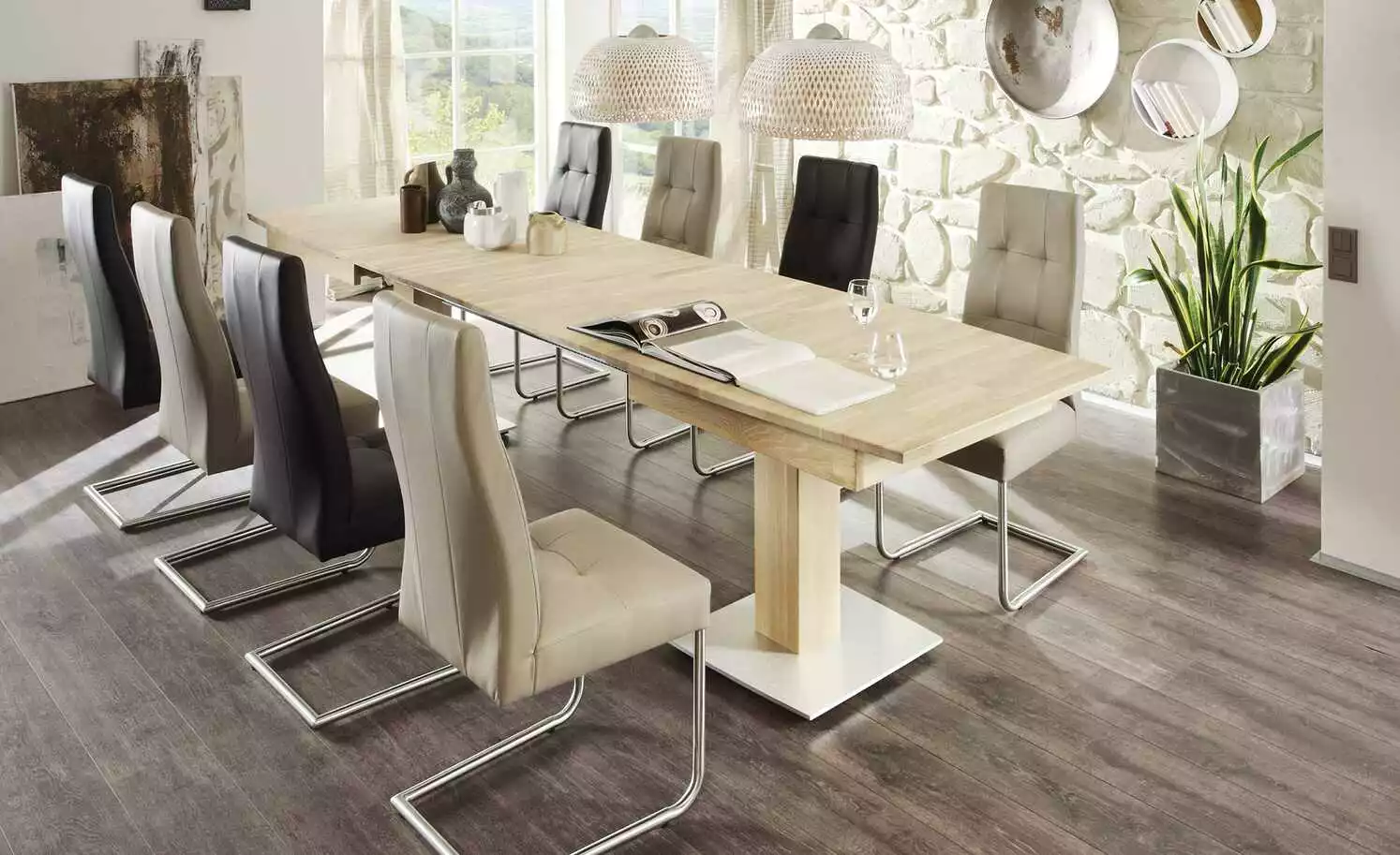 Woodford Kunstleder-Schwingstuhl Thea | Schlamm (Beige) 3 Woodford Kunstleder-Schwingstuhl Thea | Schlamm (Beige)