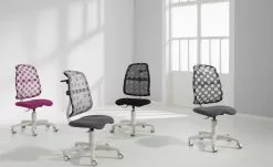 PAIDI Kinder- und Jugenddrehstuhl Sino | Dunkelgrau / Weiß