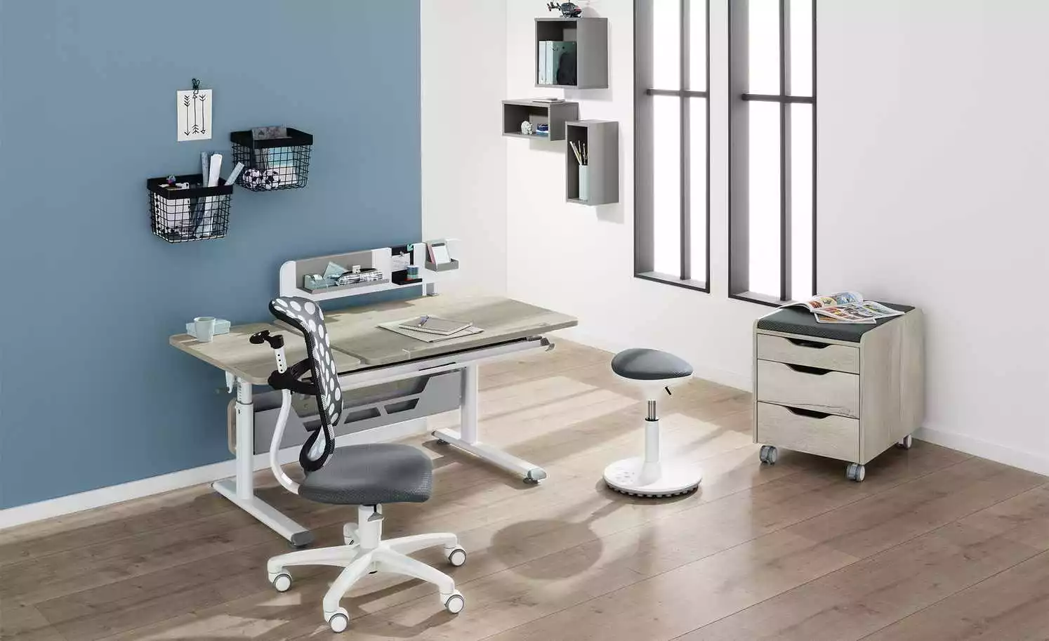 PAIDI Kinder- und Jugenddrehstuhl Sino | Dunkelgrau / Weiß 12 PAIDI Kinder- und Jugenddrehstuhl Sino | Dunkelgrau / Weiß – Bild 10