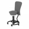 Aeris Drehhocker mit Lehne Swopper | Grau / Schwarz Federbein Standard (für Körpergewicht von 50-120 kg)