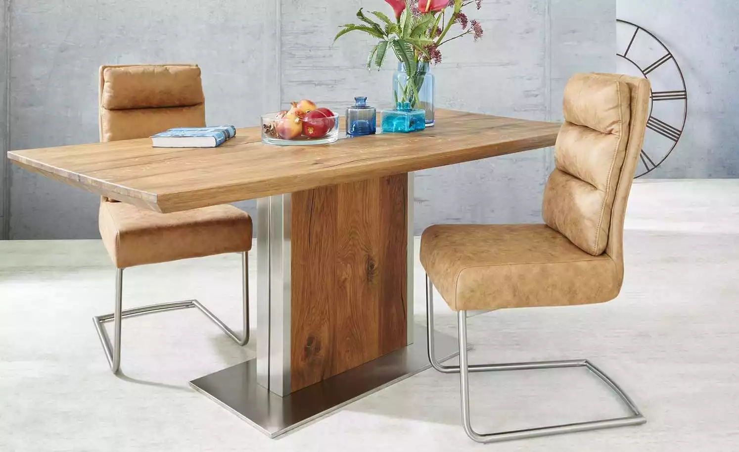 Schwingstuhl Tamme | Cognac-Braun silberfarben 7 Schwingstuhl Tamme | Cognac-Braun silberfarben – Bild 5