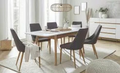 Stuhl Howard | Dunkelgrau / Buche (Nachbildung)