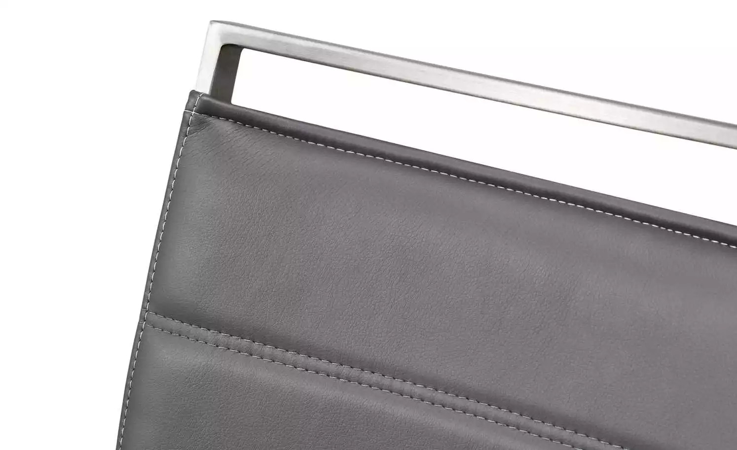 uno Kunstleder-Freischwinger Edita | Grau 4 uno Kunstleder-Freischwinger Edita | Grau – Bild 2