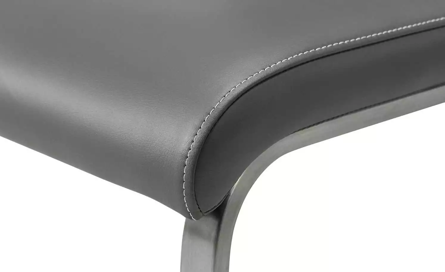 uno Kunstleder-Freischwinger Edita | Grau 7 uno Kunstleder-Freischwinger Edita | Grau – Bild 5