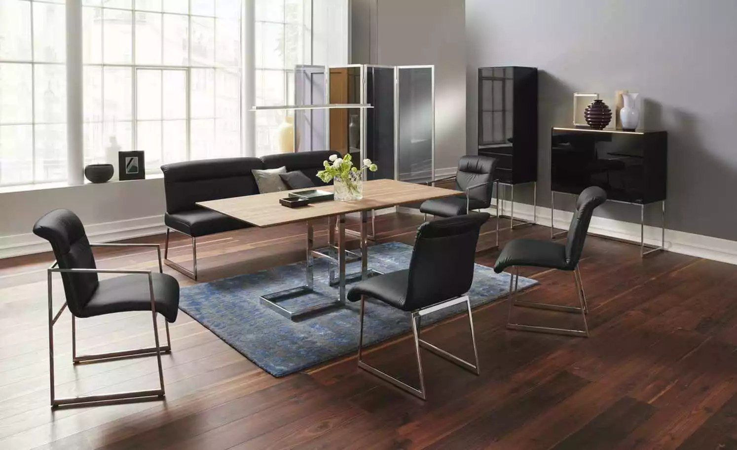 JOOP! Leder-Kufenstuhl Cubic | Black (Schwarz) Nein 4 JOOP! Leder-Kufenstuhl Cubic | Black (Schwarz) Nein – Bild 2