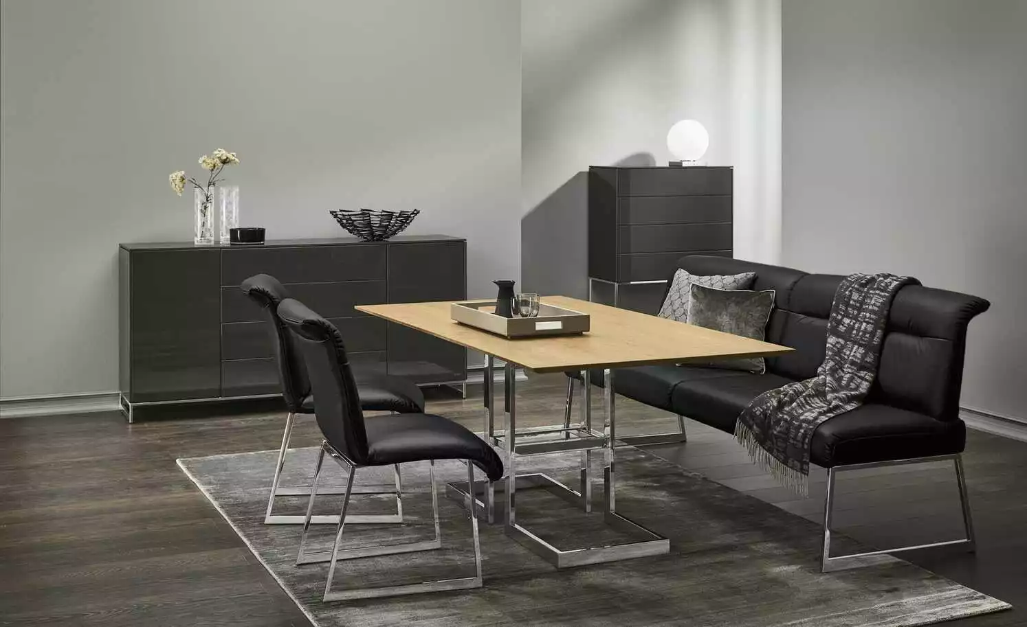 JOOP! Leder-Kufenstuhl Cubic | Black (Schwarz) Nein 3 JOOP! Leder-Kufenstuhl Cubic | Black (Schwarz) Nein