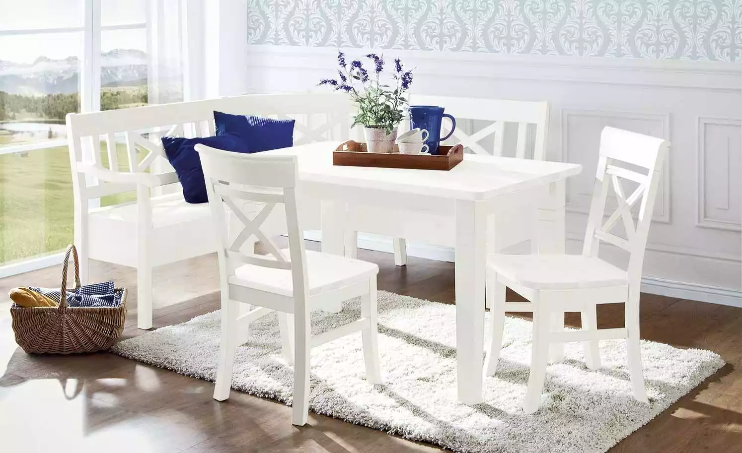 maison bleue Holzstuhl massiv Florian | Weiß Nein 4 maison bleue Holzstuhl massiv Florian | Weiß Nein – Bild 2