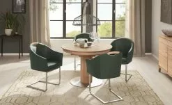 Wohnwert Leder-Schwingstuhl Jalto | Verde (Dunkelgrün) Nein