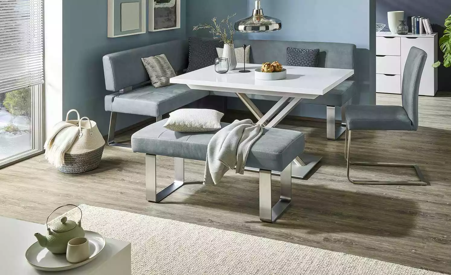 Polsterschwingstuhl Canto I | Ozean (Grau-Blau) 3 Polsterschwingstuhl Canto I | Ozean (Grau-Blau)