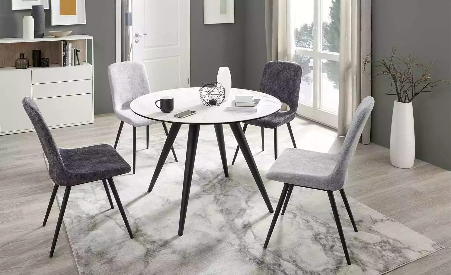 uno Polsterstuhl Daniel | Dunkelgrau 4 uno Polsterstuhl Daniel | Dunkelgrau – Bild 2