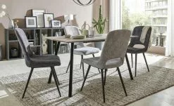 uno Polsterstuhl Daniel | Dunkelgrau