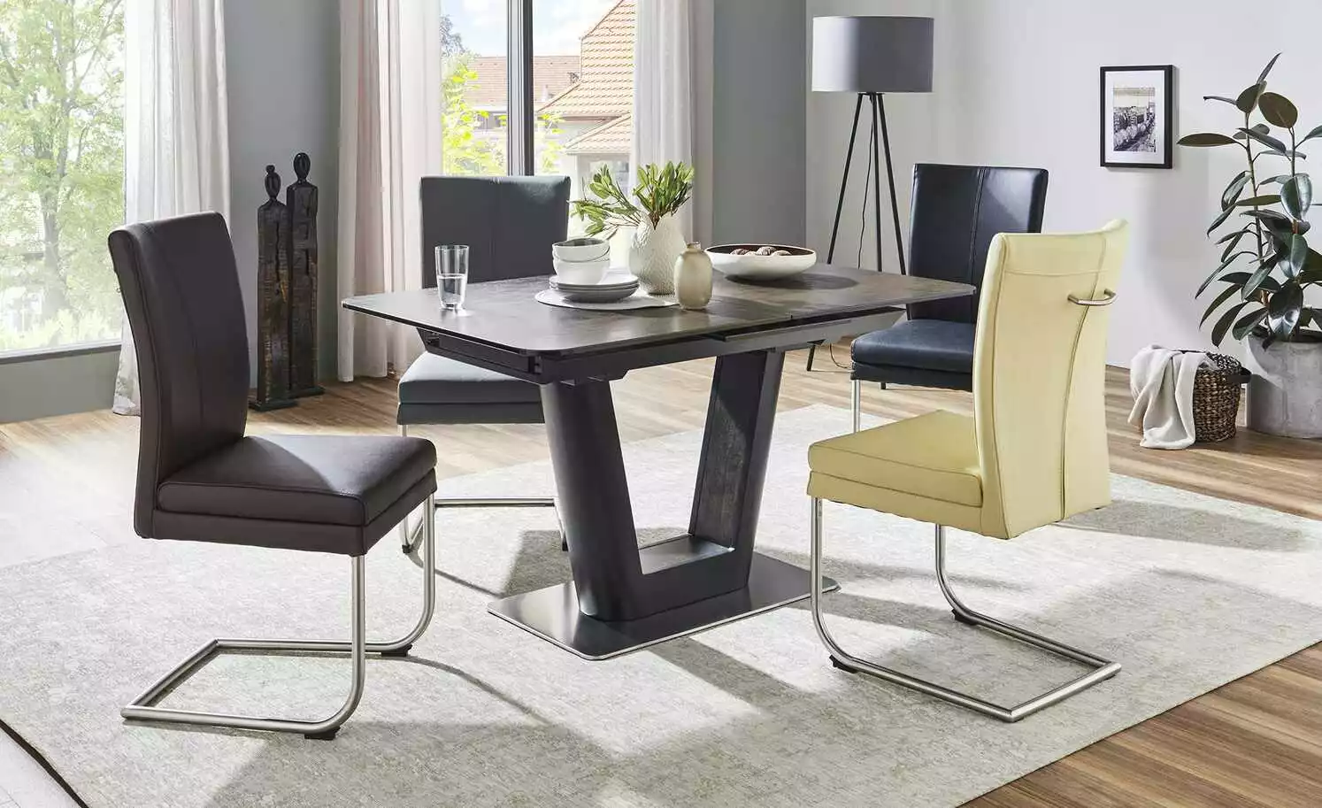 uno Leder-Schwingstuhl Steve | Schwarz 3 uno Leder-Schwingstuhl Steve | Schwarz