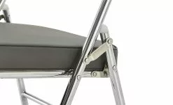 Klappstuhl Kunstleder Chrom Florian | Grau -Stühle Verkäufe 2023 13306324 2 201905092033