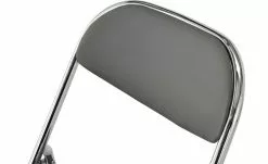 Klappstuhl Kunstleder Chrom Florian | Grau -Stühle Verkäufe 2023 13306324 3 201905092033