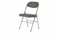 Klappstuhl Kunstleder Chrom Florian | Grau