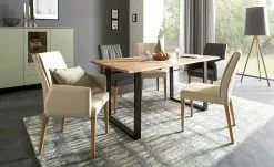 Woodford Leder-Polsterstuhl Claudia | Anthrazit Nein