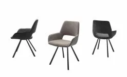 Polsterstuhl mit Armlehne Paula | Charcoal (Grau) Ja