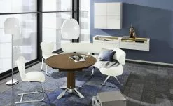 JOOP! Leder Dinner-Stuhl Lounge | Wolke (Weiß) 4-Fußstuhl