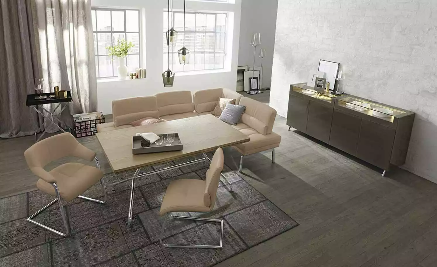 JOOP! Leder-Schwingstuhl Loft | Earth (Hellbraun) 3 JOOP! Leder-Schwingstuhl Loft | Earth (Hellbraun)