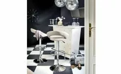 Barhocker verstellbar Holger | Grau / Chrom Tellergröße: 41 cm