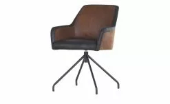 Armlehnenstuhl Skid | Braun / Schwarz