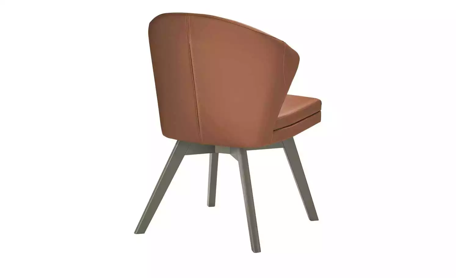 Berger & Rath Leder-Polsterstuhl Arcu | Cognac (Orange - Braun) Londra (Hellgrau) 7 Berger & Rath Leder-Polsterstuhl Arcu | Cognac (Orange - Braun) Londra (Hellgrau) – Bild 5