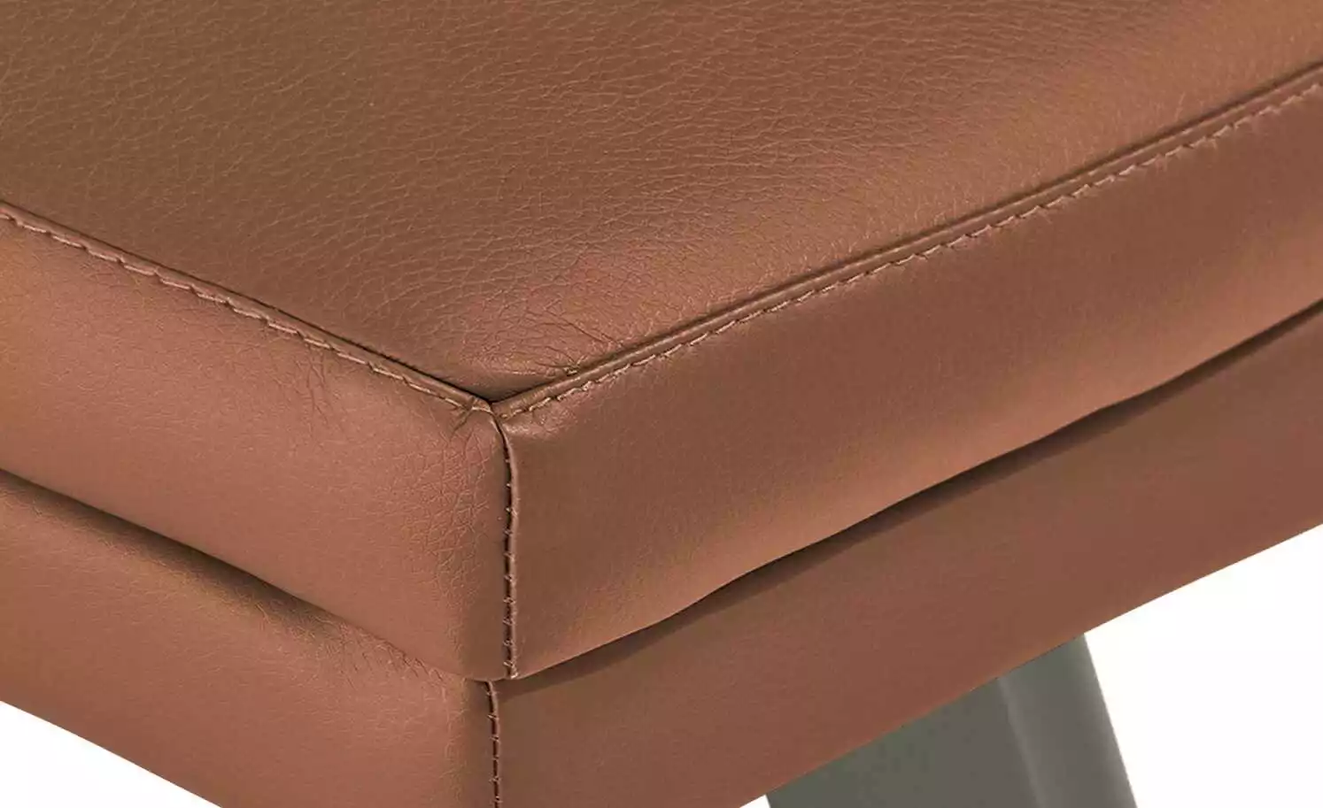 Berger & Rath Leder-Polsterstuhl Arcu | Cognac (Orange - Braun) Londra (Hellgrau) 9 Berger & Rath Leder-Polsterstuhl Arcu | Cognac (Orange - Braun) Londra (Hellgrau) – Bild 7