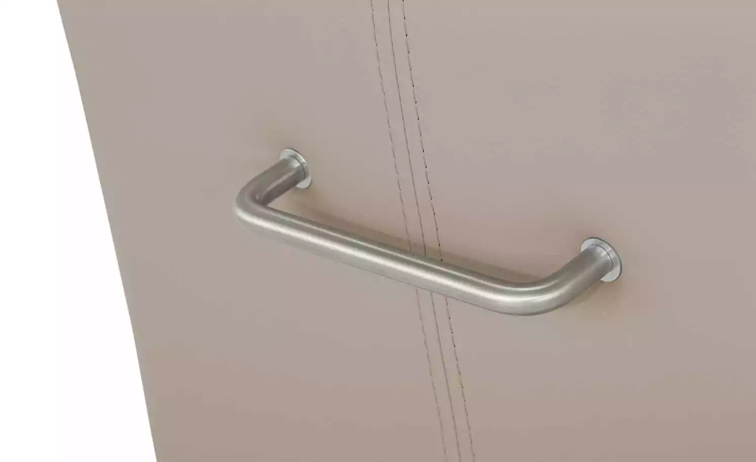 Woodford Kunstleder-Freischwinger mit Griff Levi | Schlamm (Beige) 5 Woodford Kunstleder-Freischwinger mit Griff Levi | Schlamm (Beige) – Bild 3