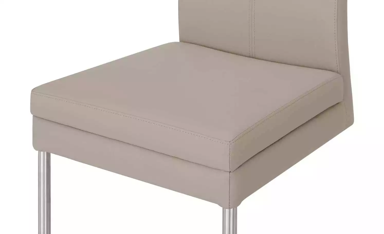 Woodford Kunstleder-Freischwinger mit Griff Levi | Schlamm (Beige) 7 Woodford Kunstleder-Freischwinger mit Griff Levi | Schlamm (Beige) – Bild 5