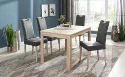 Woodford Polsterstuhl mit Griff Gabi 4 | Anthrazit Eiche Sonoma