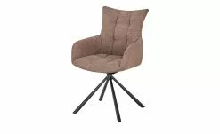 uno Polsterstuhl mit Armlehne Vincent | Dunkelbraun / Braun