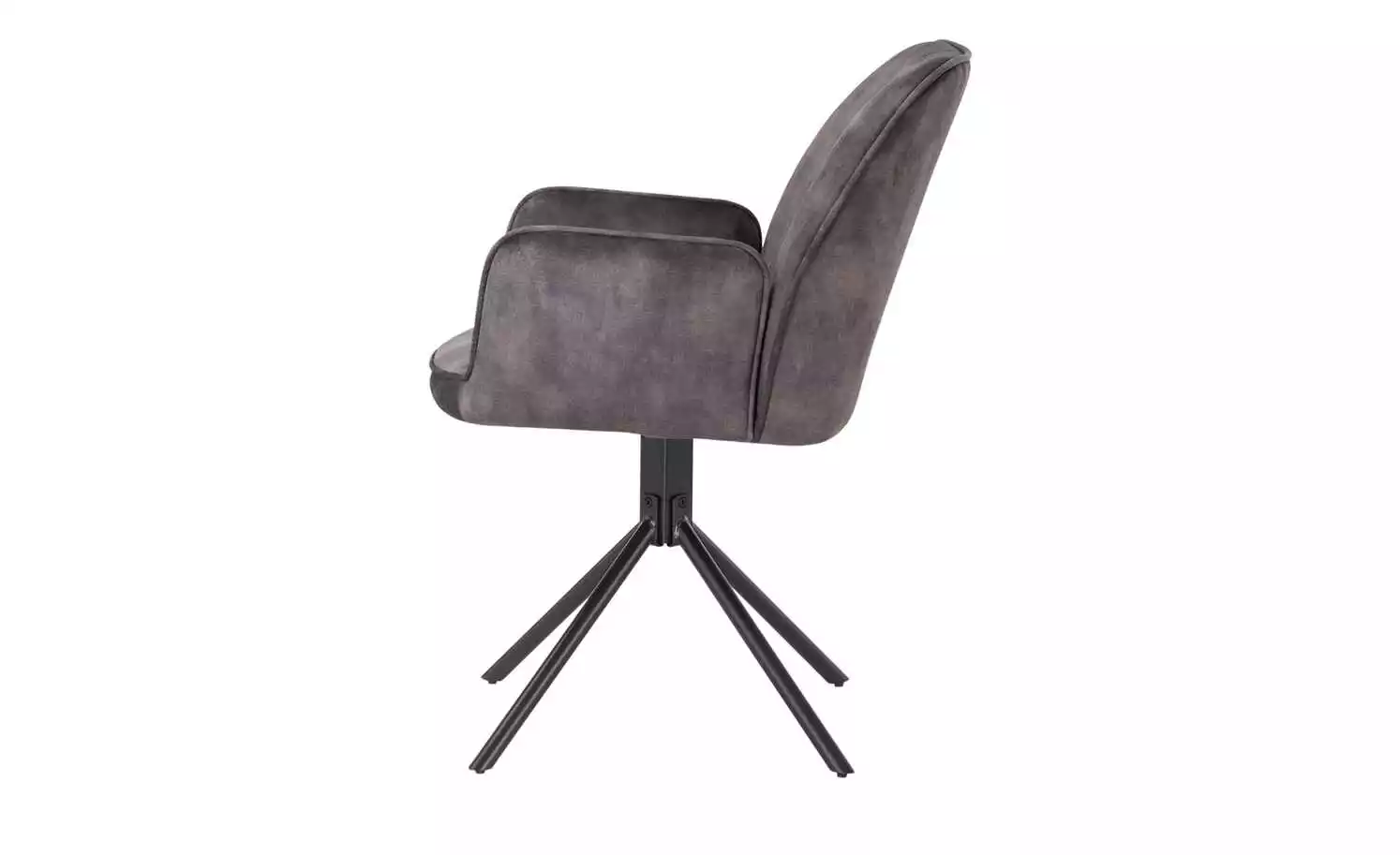 Armlehnstuhl Flynn | Anthrazit (Velour) Ja 6 Armlehnstuhl Flynn | Anthrazit (Velour) Ja – Bild 4