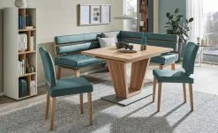 Leder-Polsterstuhl Canto III | Topas (Blau)