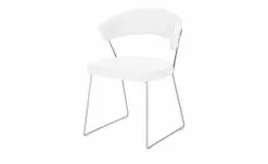 Connubia Kufenstuhl Leder New York | Schneeweiß