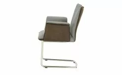 Wohnwert Polsterstuhl mit Armlehne Scandio | Steel (Hellgrau) / Dunkelbraun -Stühle Verkäufe 2023 14306263 9 202011302238