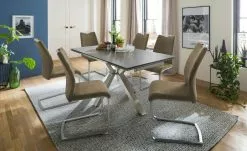 Freischwinger mit Griff Ferra | Cappuccino