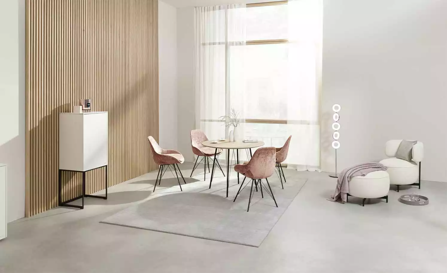 JOOP! Chenille-Schalenstuhl Wires | Rose 3 JOOP! Chenille-Schalenstuhl Wires | Rose