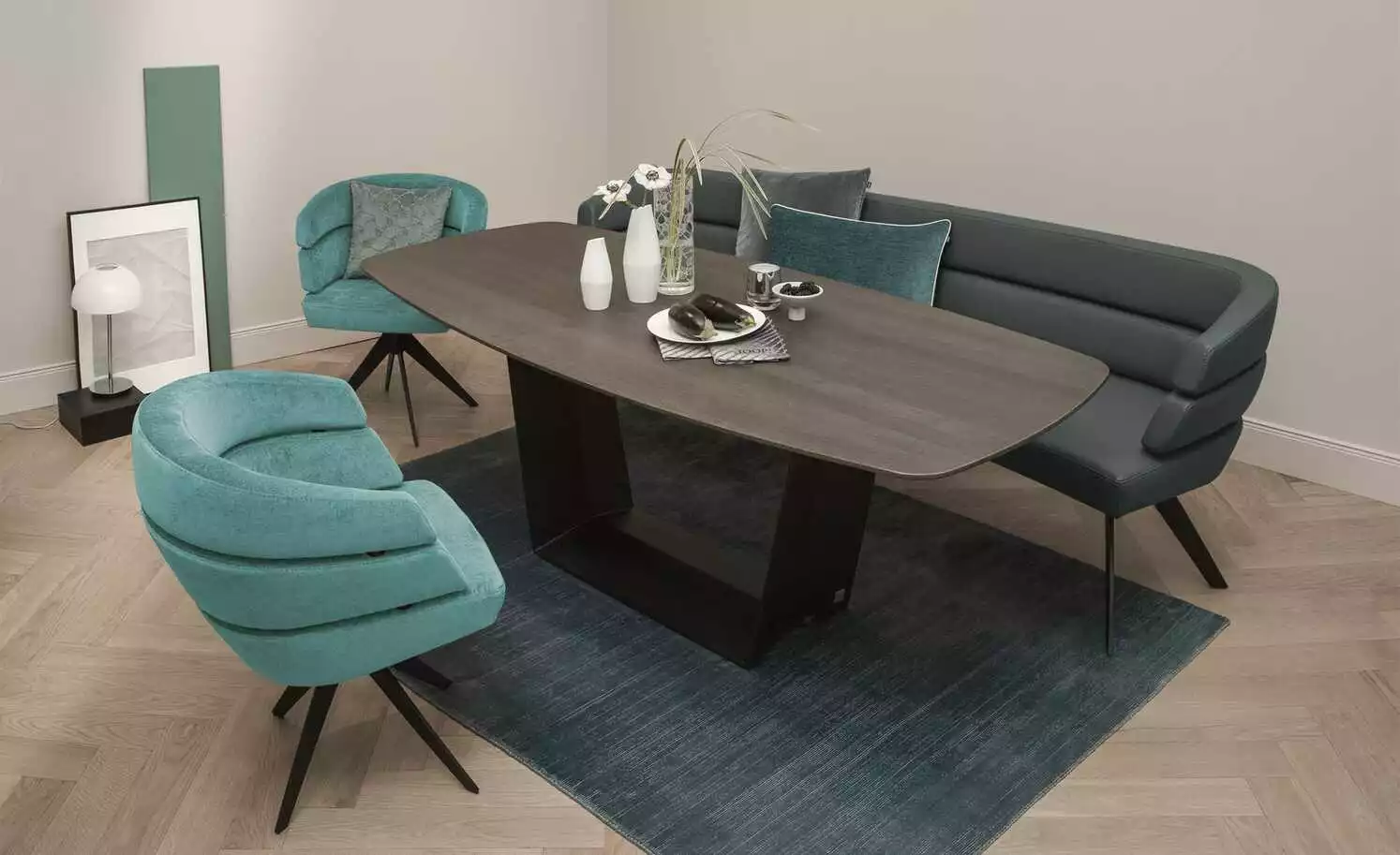 JOOP! Polster-Drehsessel Curves | Petrol 4-Fußstuhl 3 JOOP! Polster-Drehsessel Curves | Petrol 4-Fußstuhl