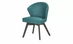 Berger & Rath Leder-Polsterstuhl Arcu | Turquise (Türkis) Anthrazit