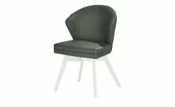 Berger & Rath Leder-Polsterstuhl Arcu | Verde (Grün) Weiß-Creme