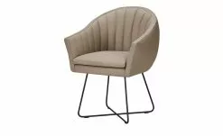 Berger & Rath Kufenstuhl Leder Lanx | Dunkelbeige