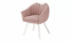 Berger & Rath Polsterstuhl mit Armlehne Lanx | Salmon (Rot) Cremeweiß