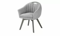 Berger & Rath Polsterstuhl mit Armlehne Lanx | Grau Londra (Hellgrau)