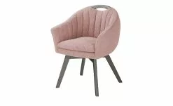 Berger & Rath Polsterstuhl mit Armlehne Lanx | Salmon (Rot) Londra (Hellgrau)